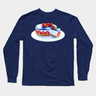 Sailor Mercury Themed Cheesecake Long Sleeve T-Shirt